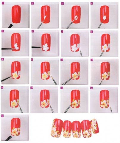 Дизайн нігтів фото - флористичні мотиви 3